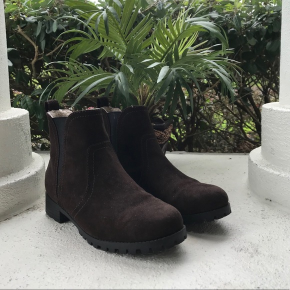 Chelsea Brown Winter Wool Suede Boots - Picture 3 of 12